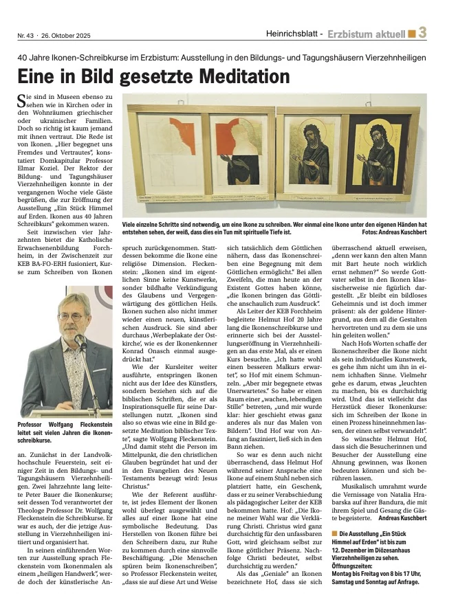 Presseartikel zur Jubiläumsausstellung 2025