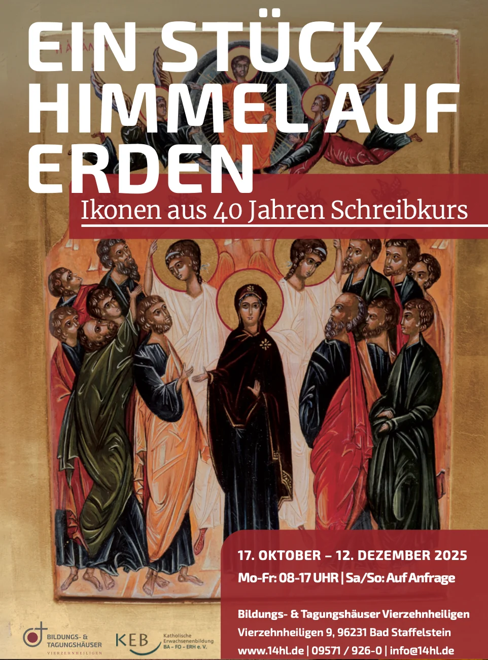 Plakat der Jubiläumsausstellung 2025 in Vierzehnheiligen