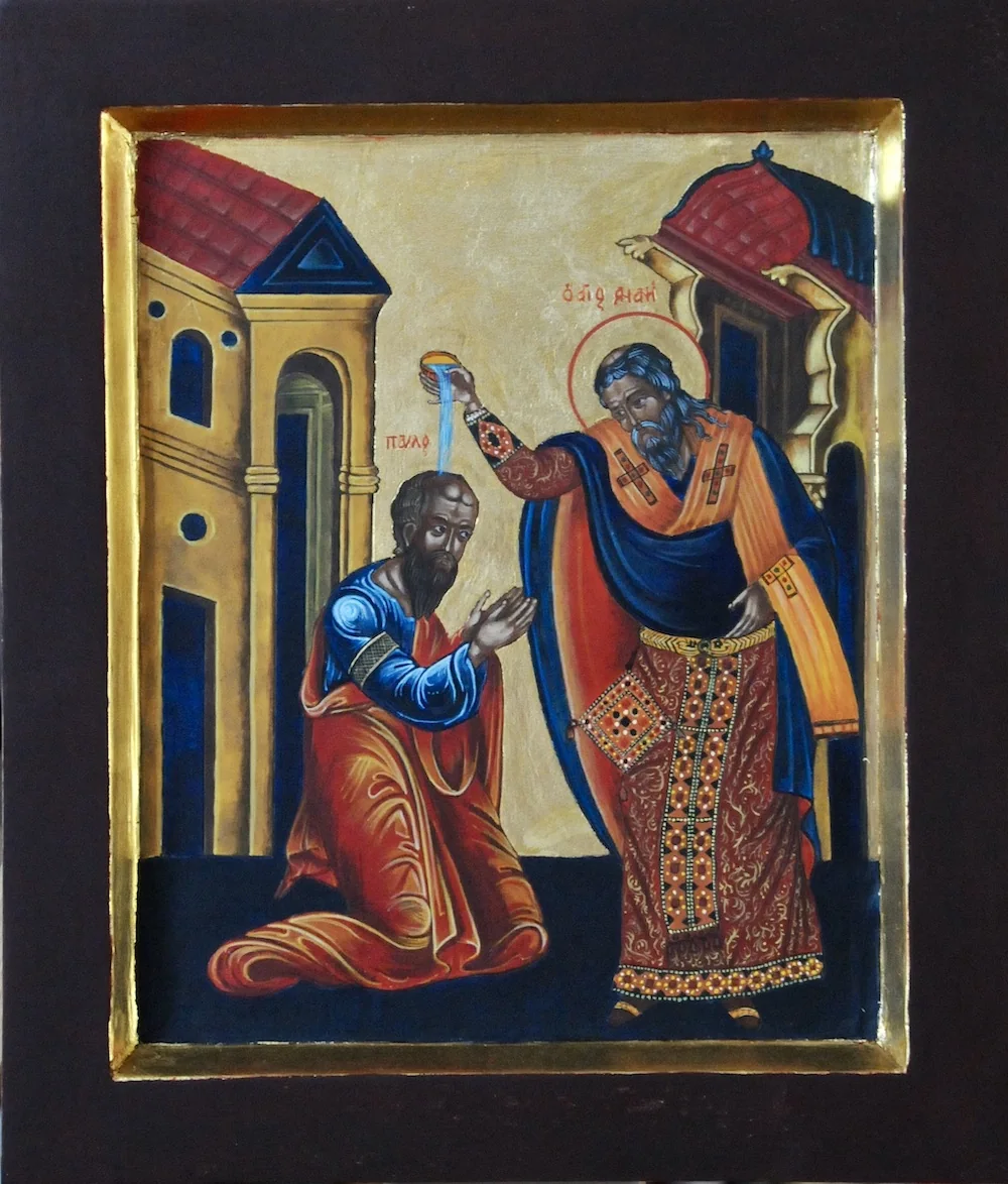 Die Taufe des Apostels Paulus, Nikolauskirche, Tripolis, 18.Jh.